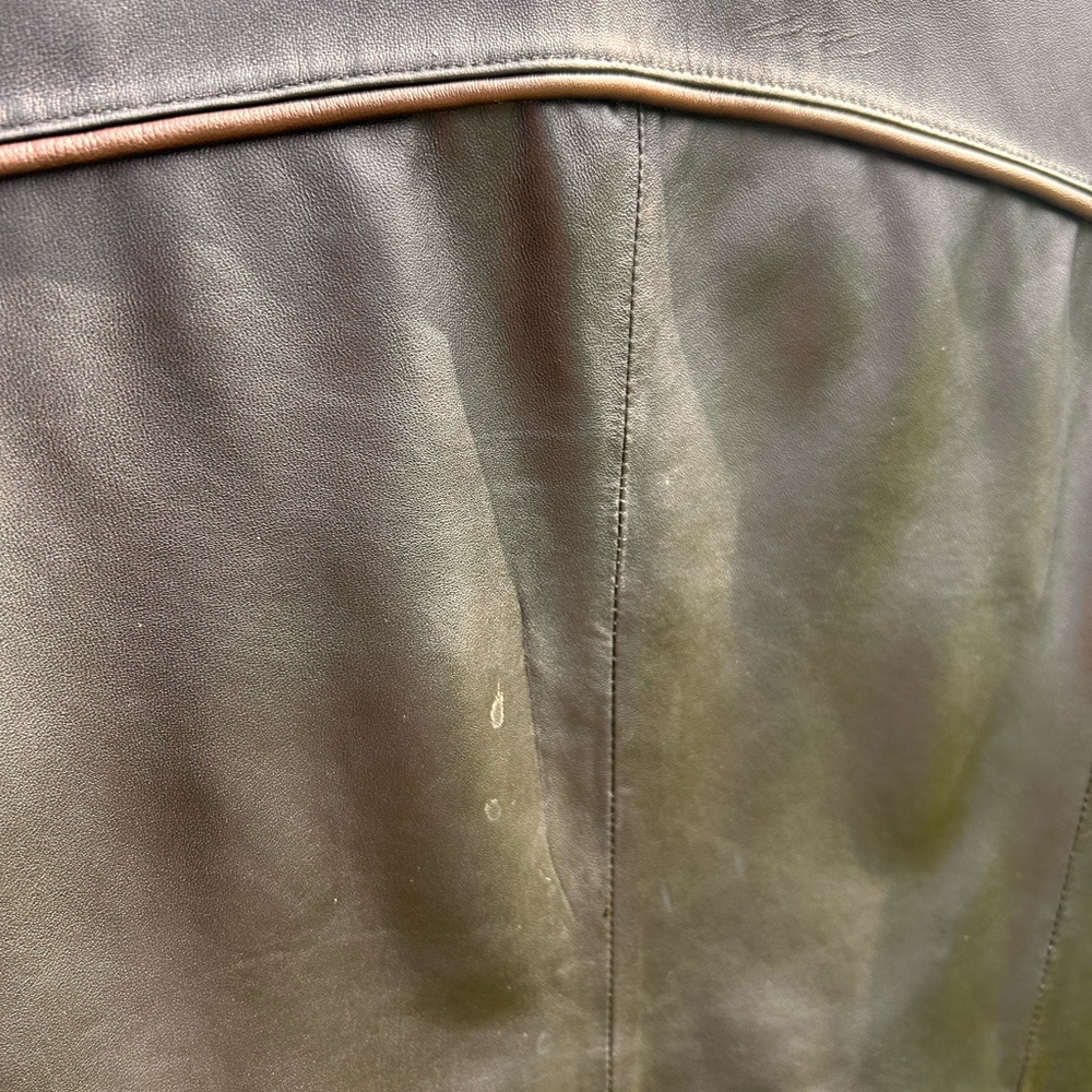 Soft Genuine Leather Jacket with Leopard-print Lining - Picture 12 of 16